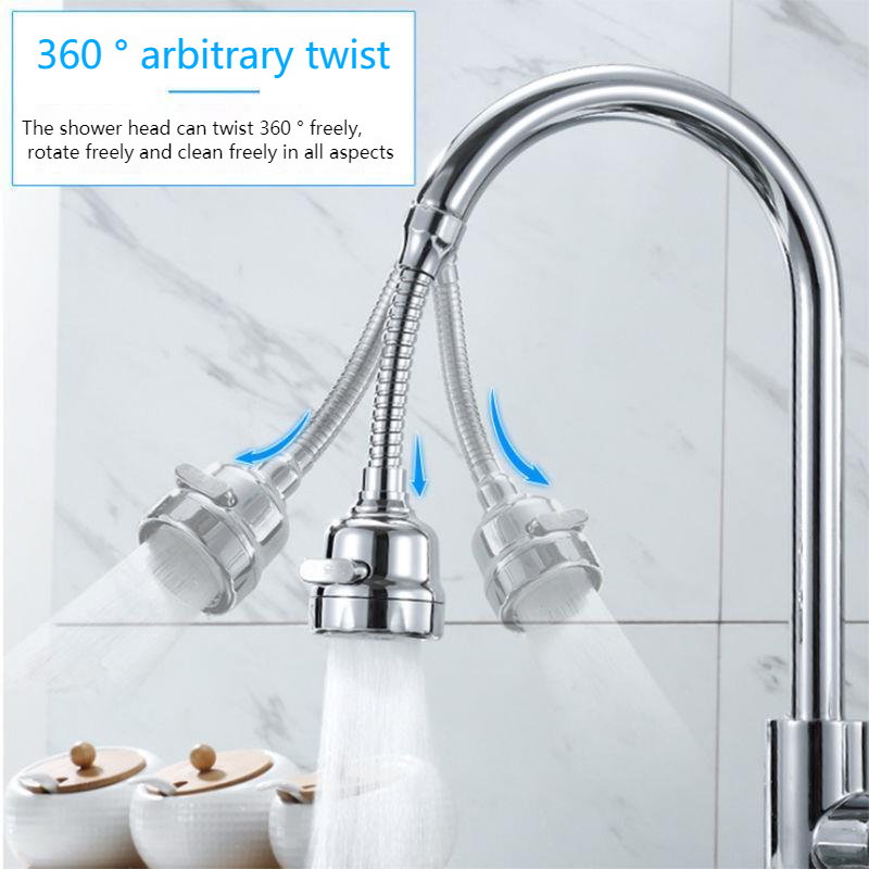 Water Tap Nozzle Bathroom Sink Faucet Flexible Kitchen Faucet Gourmet Kitchen Faucets High Pressure Hose Nozzle Sprayer Products