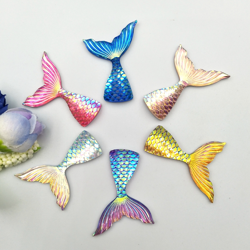 10pcs/lot 28*40mm Mermaid Fish scales tail resin wedding &Mermaid exhibition crafts accessories DIY