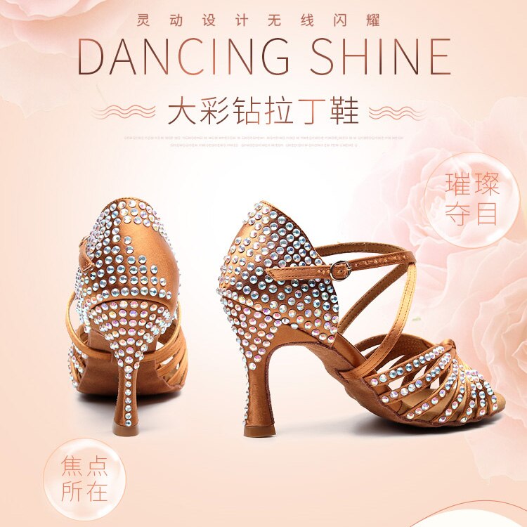 Diamond Lady High Heel American Latin Dance Shoes Salsa Dance Shoes
