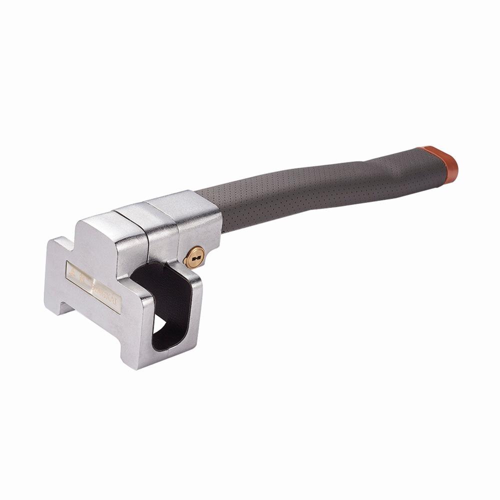 Universele Auto Steering Wheel Lock Auto Anti Diefstal Beveiliging Baseball Met Sleutels Apparaten Parking Lock Auto-accessoires Motorcyc: Gray