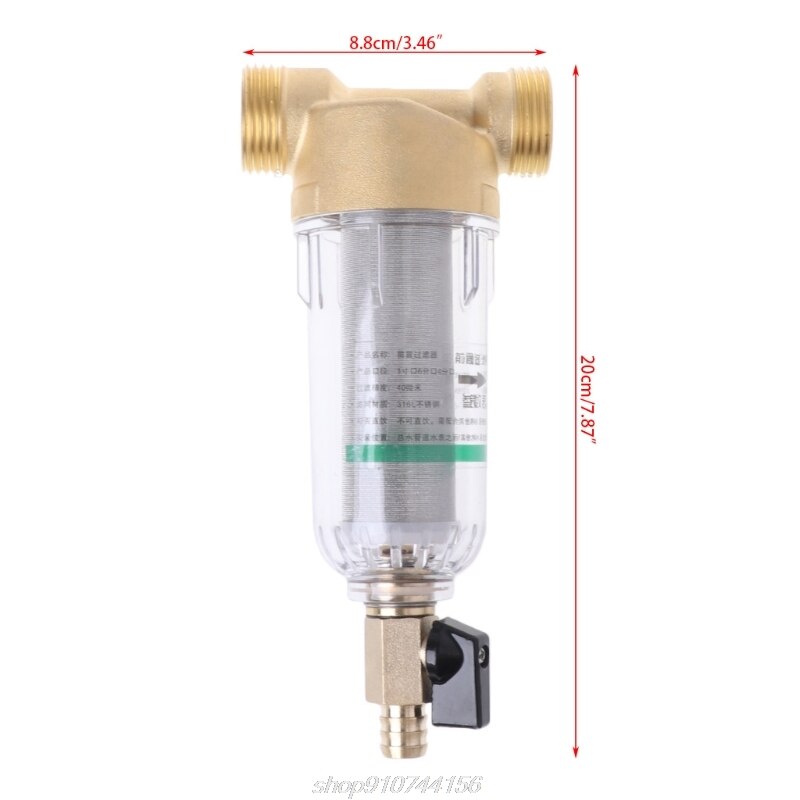 1 Inch 4 Points Prefilter Stainless Steel Water Purifier Mesh Copper Tap Faucet N30 20