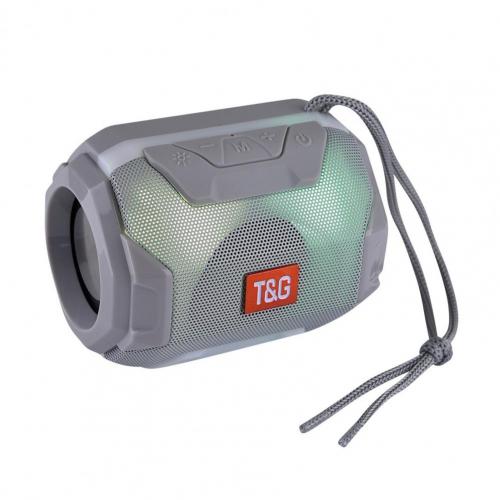 TG162 – haut-parleur stéréo Bluetooth, caisson de basses FM, LED, clignotant, sans fil, , Portable Unique pour la musique: Grey