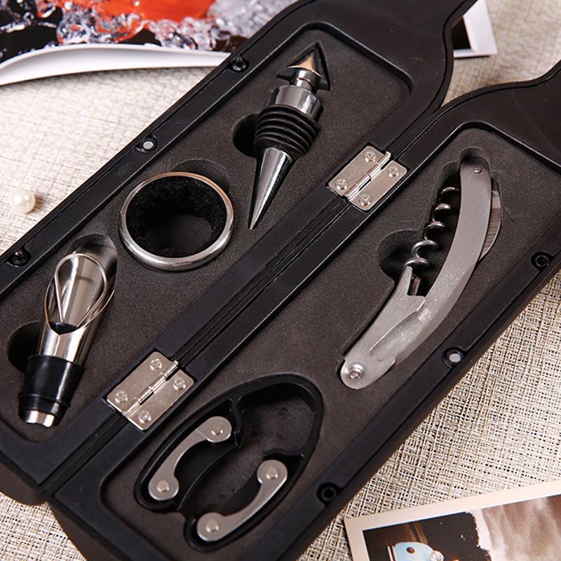 1 Set 3 pcs/5 pcs Wijnfles Corkscrew Set Tool Fles-Vormige Houder Flesopener SNO88