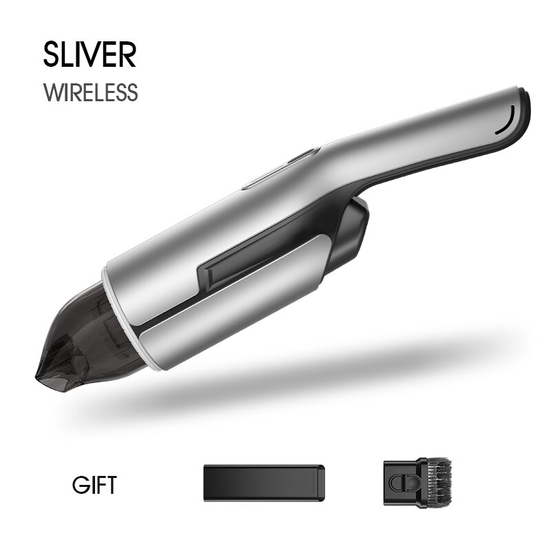 Licheers Mini Auto Car Vacuum Cleaner Handheld Portable Car Interior Cleaner DC 12V 65W Strong Power Vacum Cleaner in Home: Silver