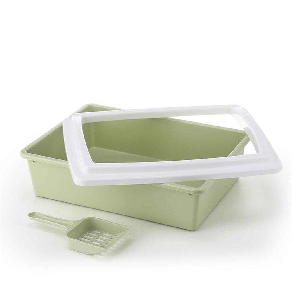 Plastic Cat Sand Box With Scoop Anti Splash Toilet Bedpan Kitten Litter Box Pee Tray Trainer Puppy Cleaning Waste Pets Supplies