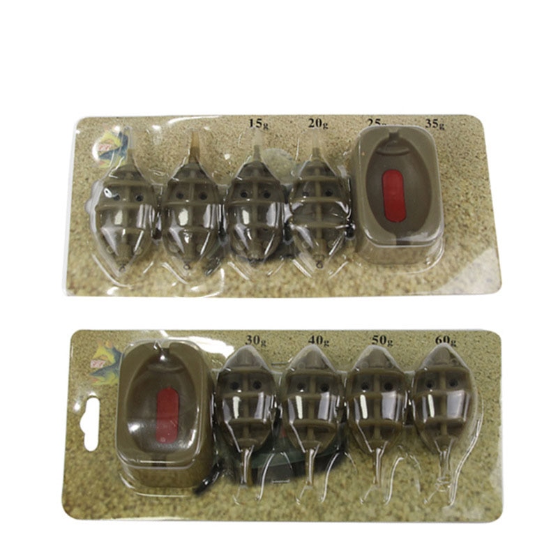 Carp Fishing Inline Method Feeder 15/20/25/35g 30/40/50/60g Fishing Bait Accessories High Capacity lead sinker Bait