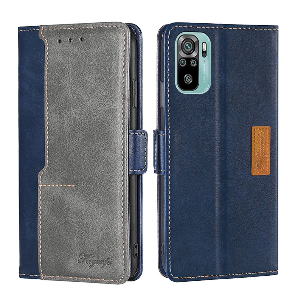 Para xiaomi redmi nota 10 4g 10s caso carteira livro magnético flip capa para redmi nota 10 note10s couro sacos de telefone titular do cartão: Redmi Note 10S / blue-gray