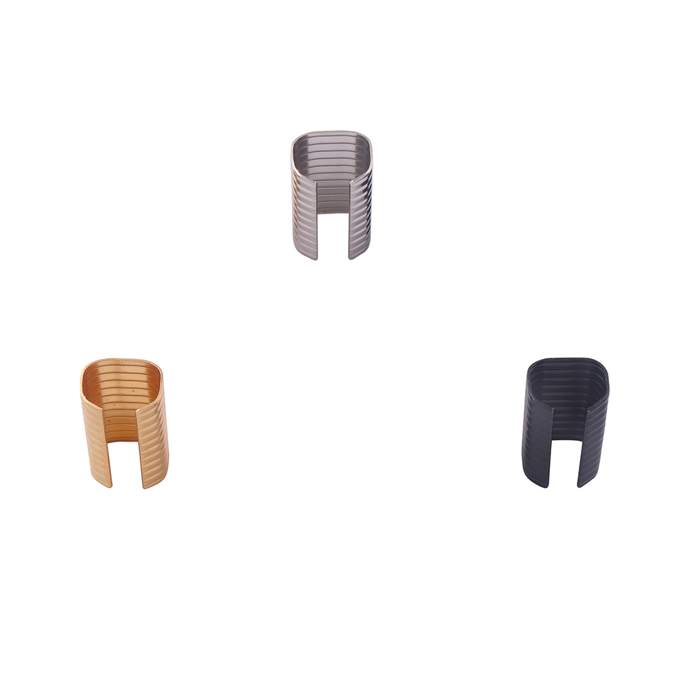 Ribbon End Clamps with Loop,20mm Ribbon Cord Rope Clips End Fastener Lanyard clip Leather End Crimps webbing key fob hardware