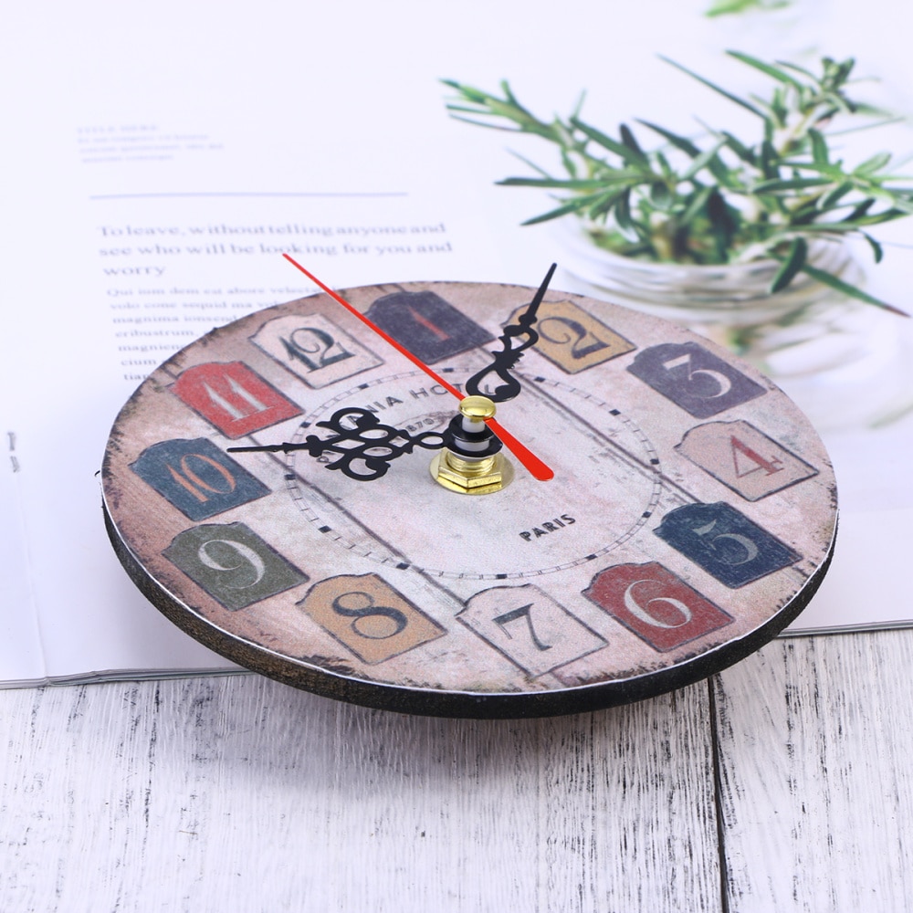 Decorative Vintage Clock Silent Round Wall Clock Non Ticking for Living Room Kitchen Bathroom Bedroom (820081)