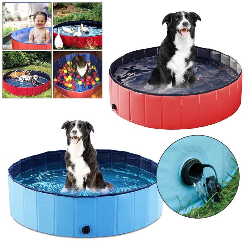 Folding dog in swimming pool dog pool Pet bath tub pet folding swimming pool for dogs cats children