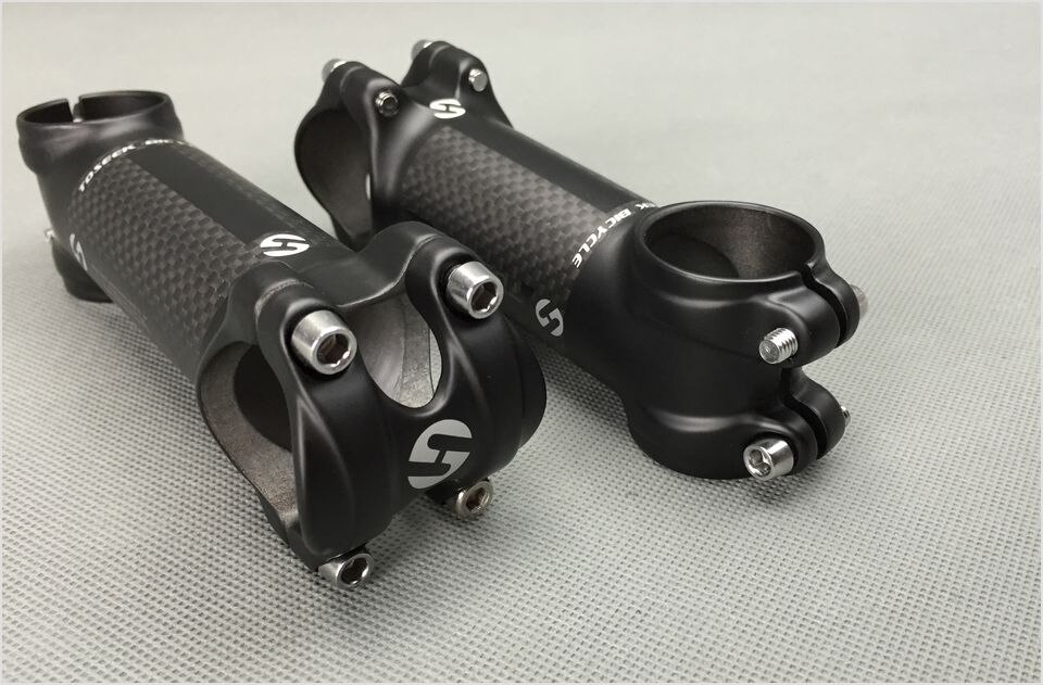 Potence de vélo de route toseek ultralight 100g en aluminium et  + 3k en carbone, pièces de cyclisme 31.8*80/90/100/110mm et housse