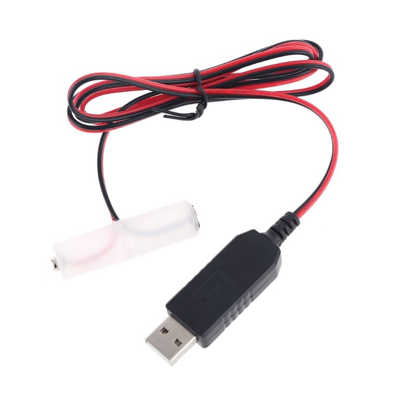 LR6 AA Battery Eliminator 2m USB Power Supply Cable Replace 1 to 4pcs AA Battery for Radio Electric Toy Clock LED Strip