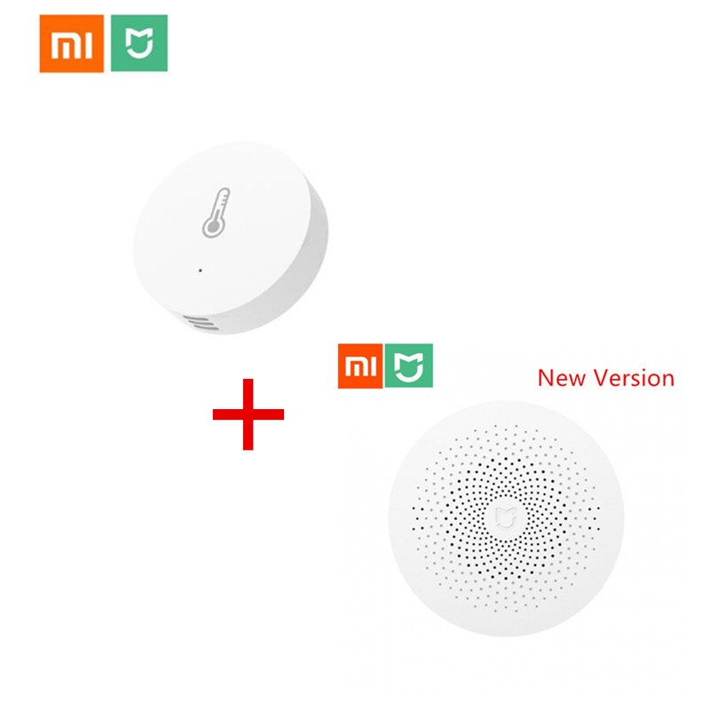 Xiaomi mijia Smart Home Kits Gateway Hub Door Window Sensor Human body Sensor Cube Wireless Switch Humidity Zigbee Plug D5: Temperature add hub