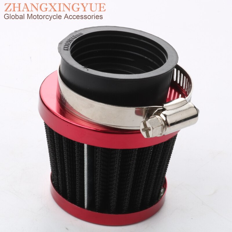 38mm 39mm 40mm Red Double Foam Air Filter - Universal Fit For 50cc-150cc Motorcycle ATV Scooter Dirt Bike
