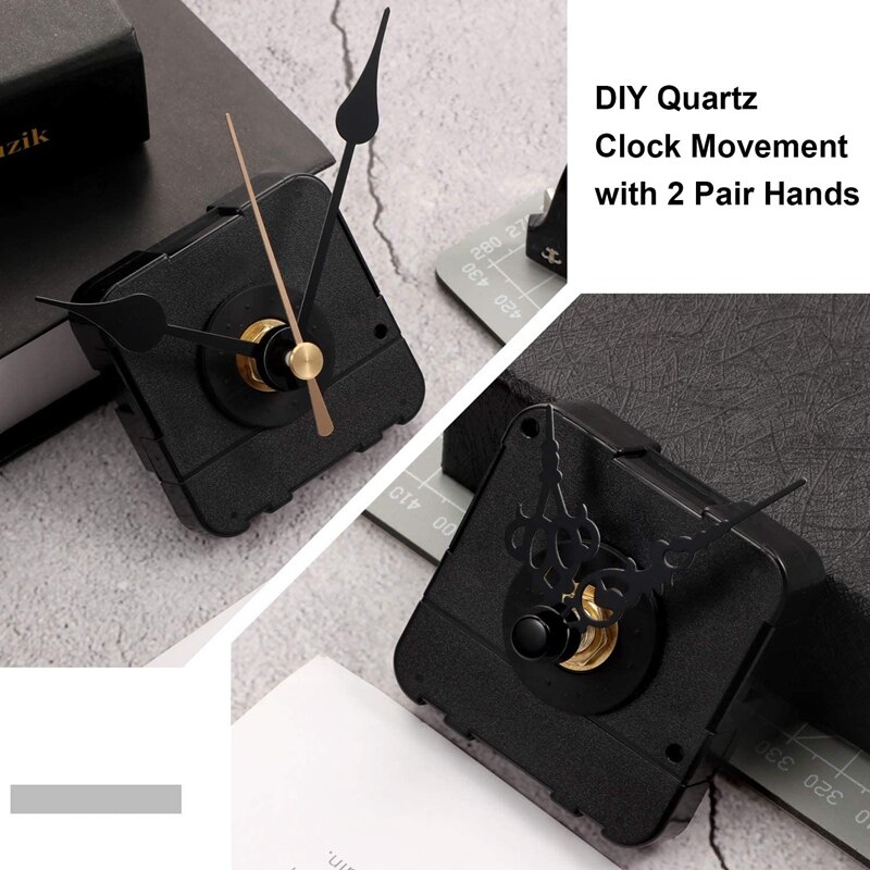 13MM Clock Movement Mechanism Silent Quartz Clock with 5 Pairs of Hands DIY Clock Repair Parts Replacement