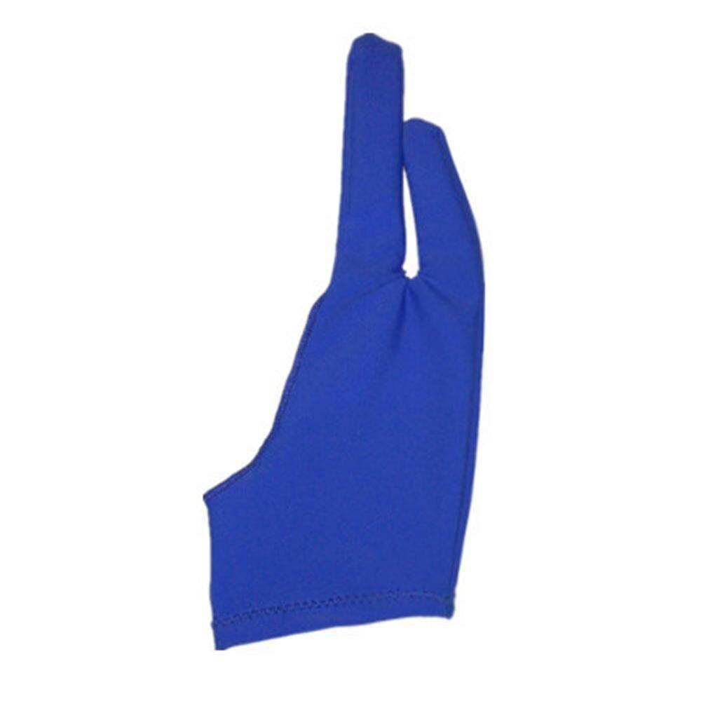 2 Pièces Artiste Gant 2-doigts Dessin Gants Anti-encrassement pour Tablette Graphique Tache Souche Bâton Stylo Recharge Droit Gauche: blue / M