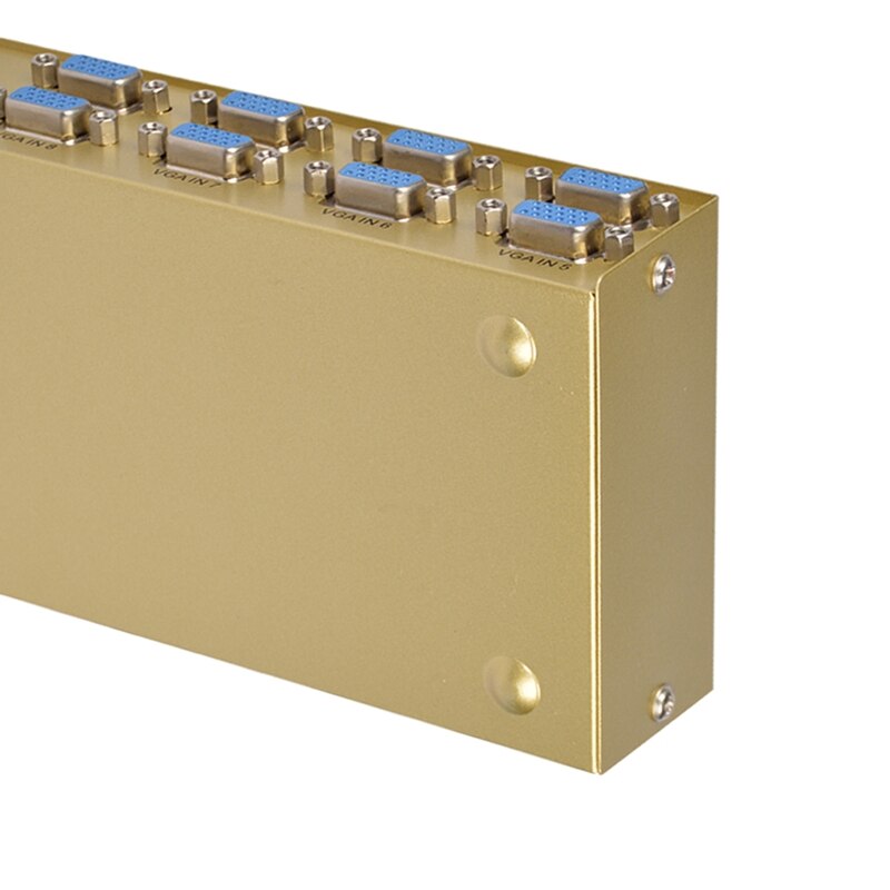 8 Port VGA Switch Video Switcher Box 1920*1440 250MHz 8 in 1 out Support Selector for PC Monitor TV Projector
