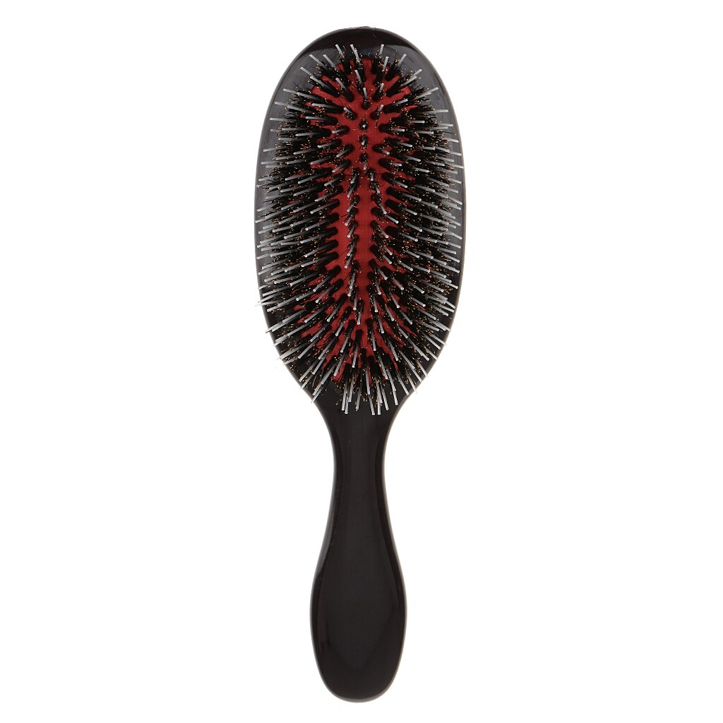 Extensión de pelo para el hogar, cepillo de peluca, cojín de peinado, herramienta de peinado, peine de espalda negro, desenredante y antiestático