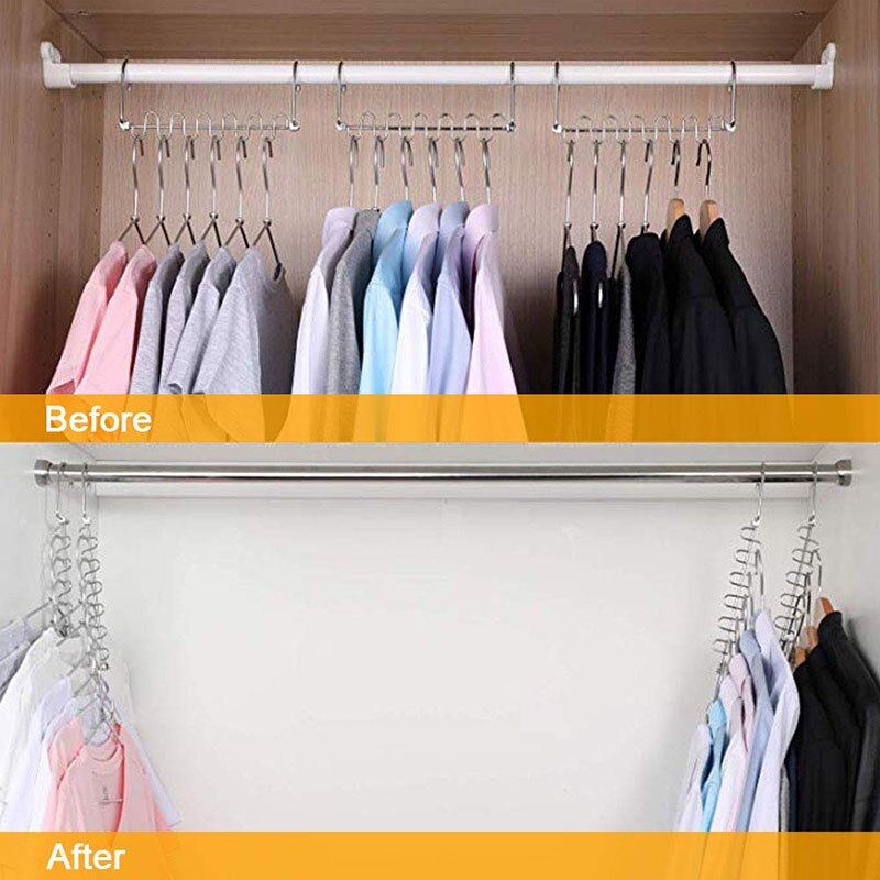 Metal Magic Hangers Space Saving Clothes Organizer Hangers Closet Smart Closet Wardrobe Space Saver