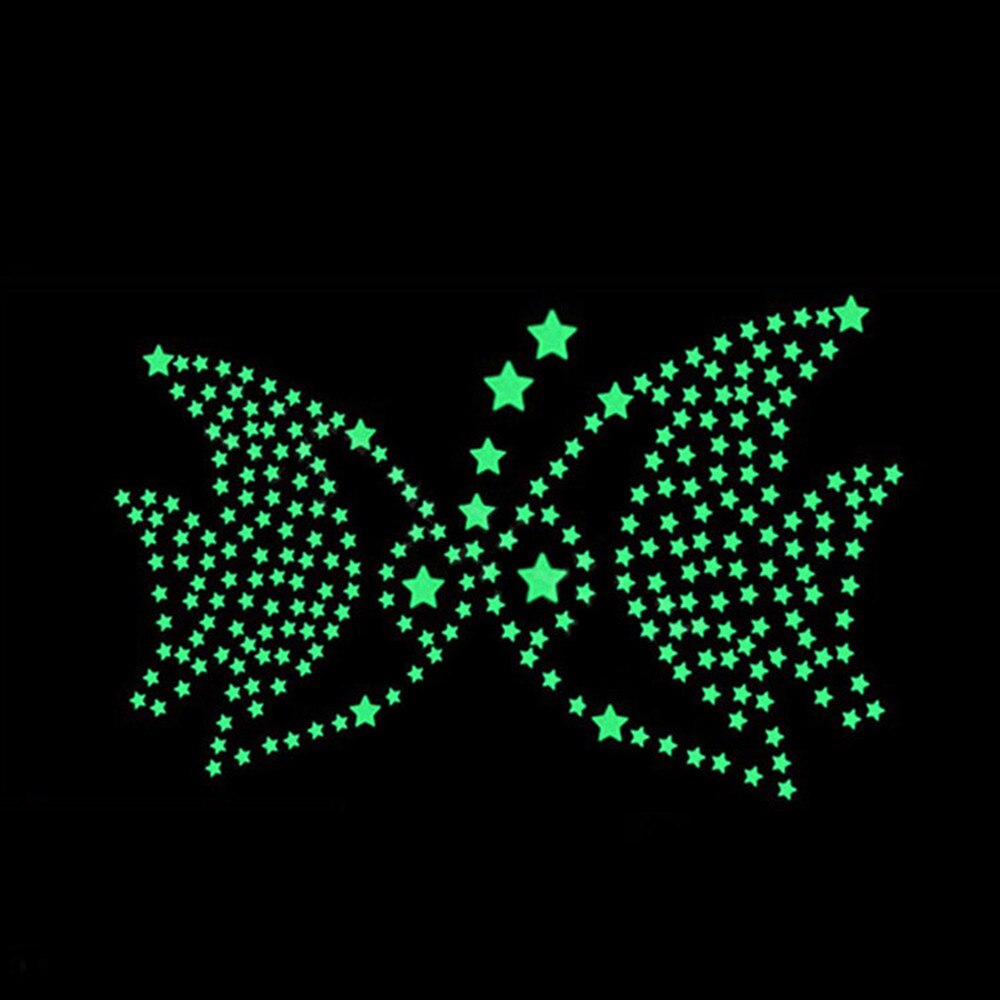 50Pc Kids Slaapkamer Fluorescent Glow In The Dark Sterren Glow Muurstickers Sterren Lichtgevende Lichtgevende Glow Sticker Kleur # srn