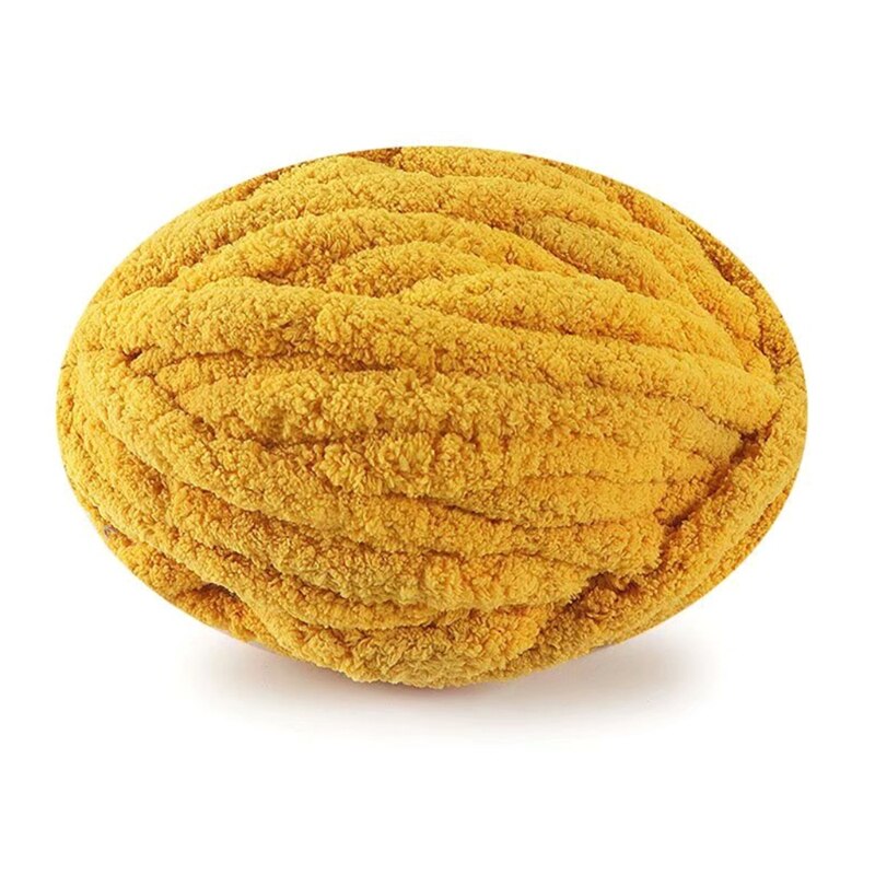 Fil de laine coloré T84E 27 m/rouleau épais pour fils à tricoter à la main, bricolage Crochet tissé à la main, fil d'écharpe de chapeau: turmeric