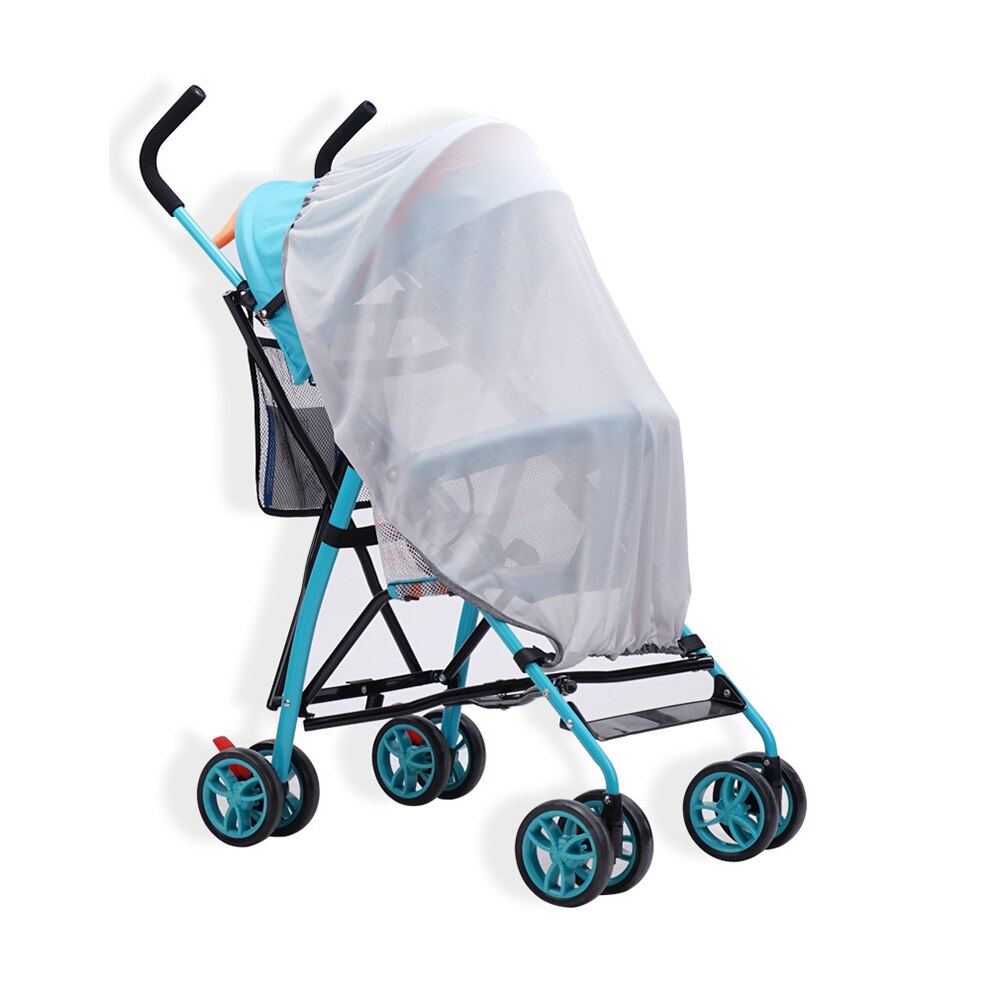 Uniwersalny wózek spacerowy szopka anty UV lato wózek dziecięcy moskitiera wózek składany trwały owad pokrywa parasol przeciwsłoneczny