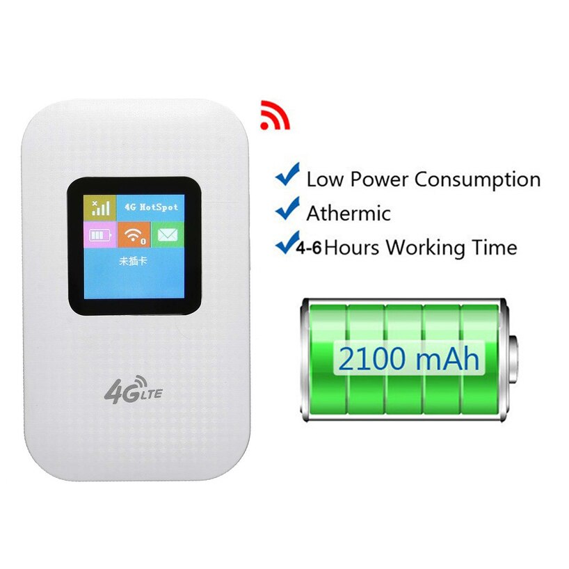 YIZLOAO 4G LTE Wifi Router Mobile Hotspot Mifi 150Mbps Modem Wireless 3G 4G Wi-Fi Router With Sim Slot Car Broadband