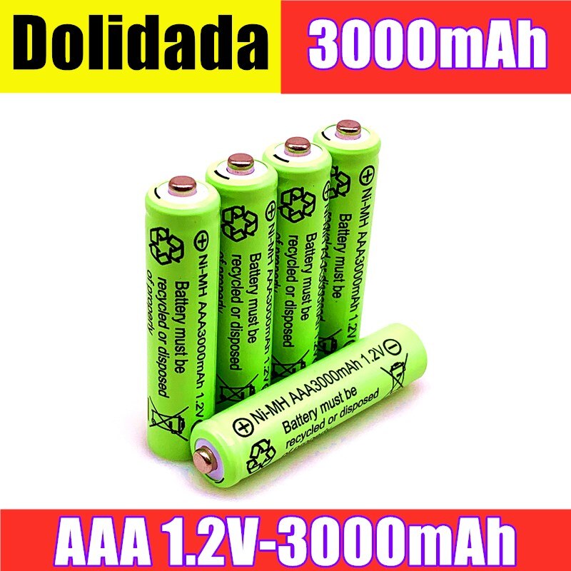 Aaa 3000Mah 3A 1.2V Ni-Mh Geel Oplaadbare Batterij Mobiele Voor MP3 Rc Speelgoed Led Zaklamp Zaklamp