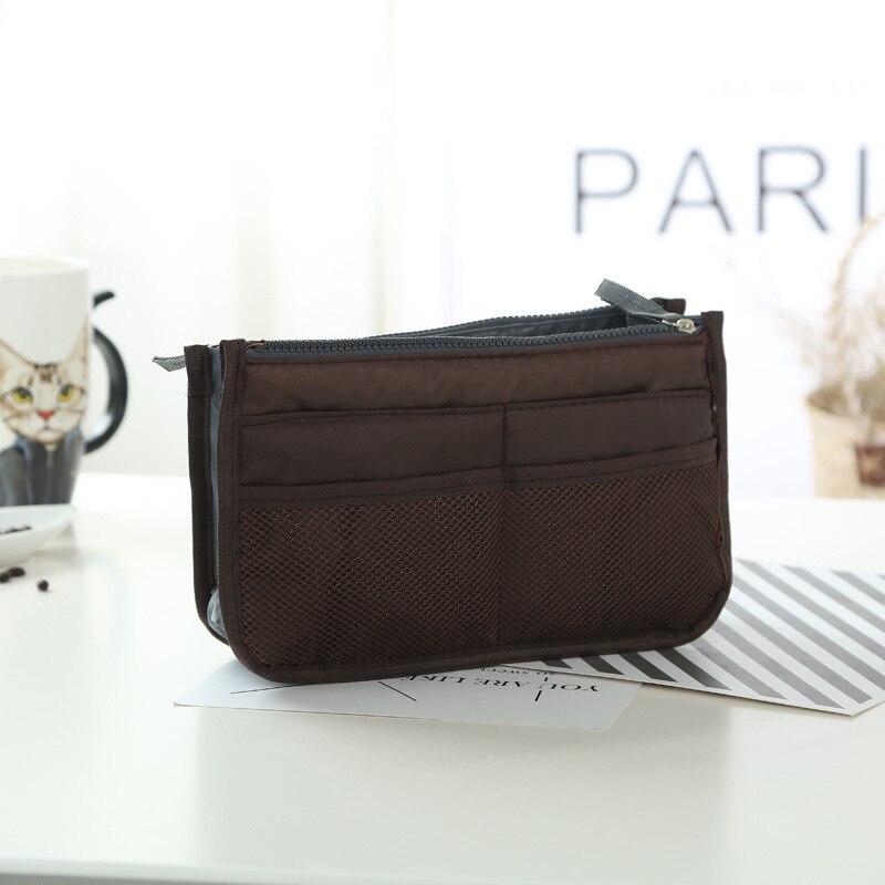 Inserto dell'organizzatore Del Sacchetto Per Le Donne di Nylon Organizzatore di Viaggi-Del Sacchetto Inserto della Borsa del Sacchetto-Dell'organizzatore Della Signora di Trucco Cosmetico del Sacchetto A Buon Mercato Delle Donne tote: 3