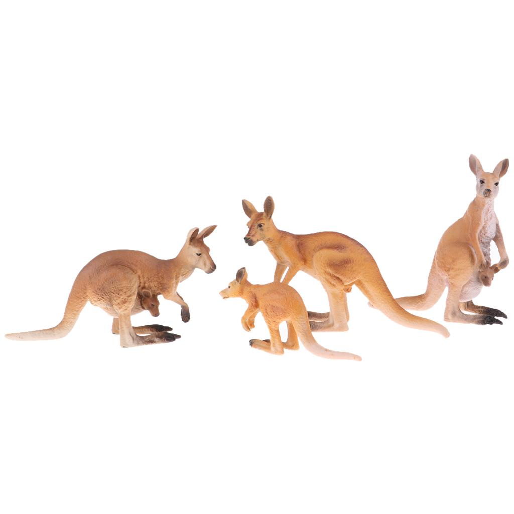Realistic Animals Model Kangaroo Miniature for Animal Ornaments Collectibles