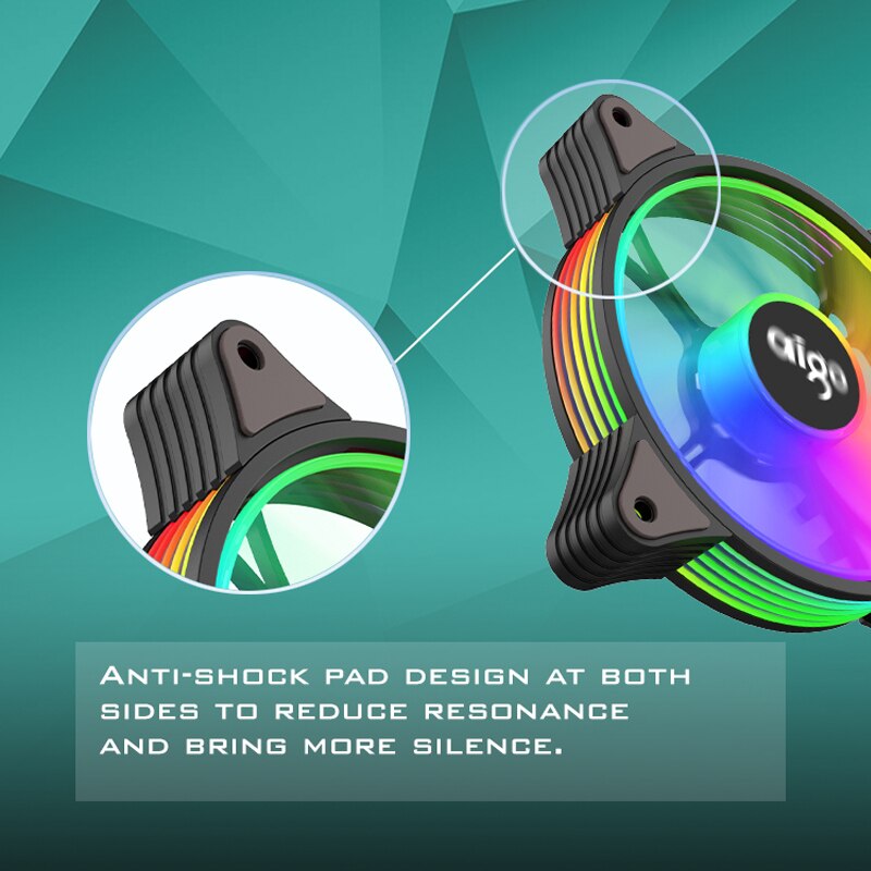 Aigo AR12 Cooler PC Cooling Argb Fan RGB Fan 120mm Fan Cooler RGB Cooling Argb Mute IR AURA SYNC Computer Gaming Fans For PC