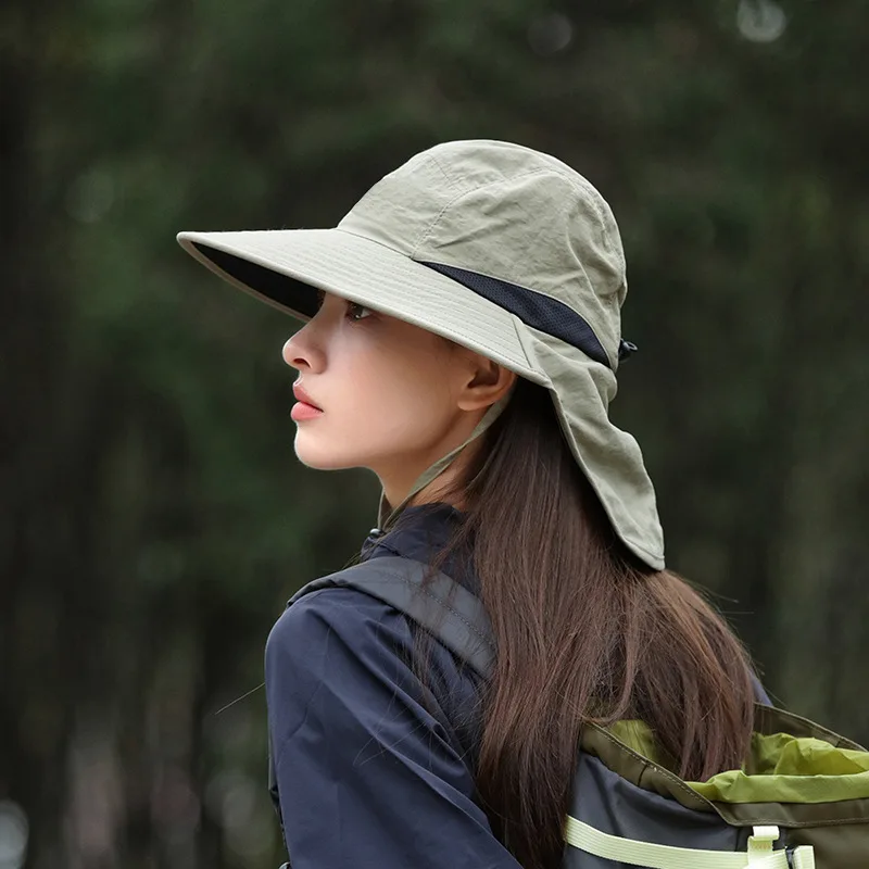 Zomer Brede Grote Rand Heren Vissershoed Waterdichte UV-bescherming Zonnehoed Wandelen Vissen Klimmen Oversized Safari Emmer Hoeden