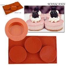 3-Cavity Silicone Mould Mini Cake Pie Vla Tart Hars Coaster Bakvorm
