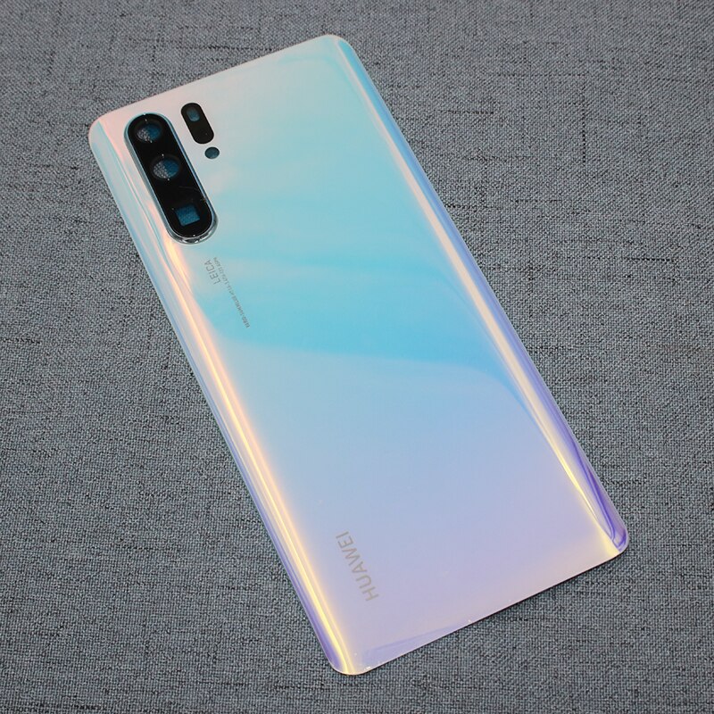 Original Huawei P30 Profi P 30 Zurück Batterie Abdeckung Hinten Glas Tür Gehäbenutzen Ersatz Tafel fallen Für p30Profi Mit Kamera objektiv &Ampere; Logo: P30-hell Blau
