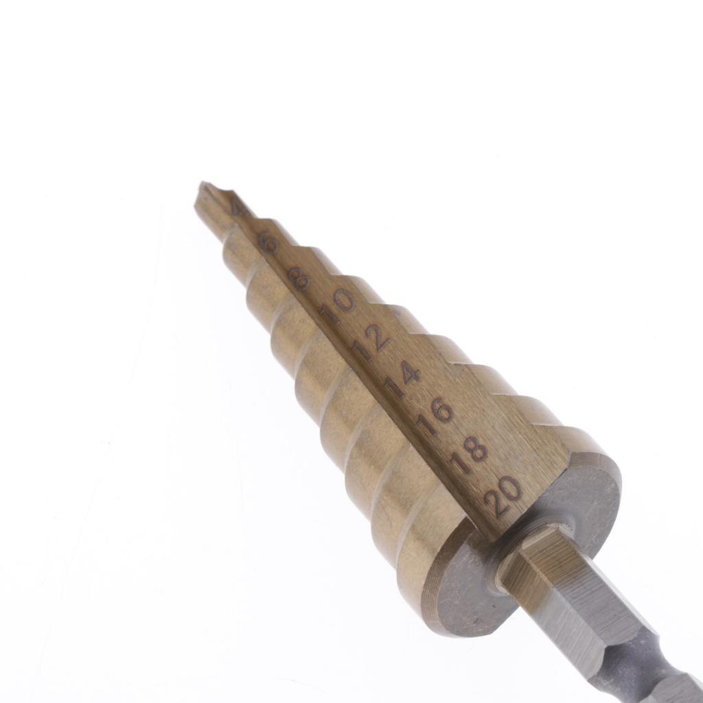 HSS Multi-hole Step Drill Bit Set 3pcs Punching Sharpening Cutter Tool