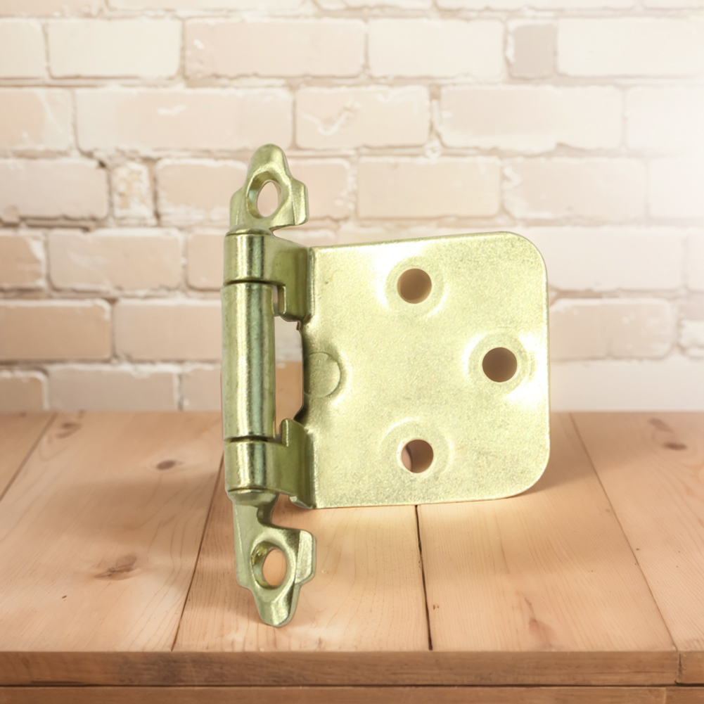 2 stk. amerikanske selvlukkende fjederhængsler med skruer overlay skabslåge planhængsler møbelbeslag