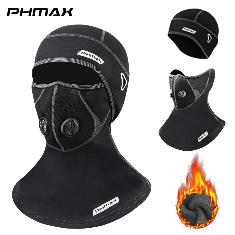 PHMAX-mascarilla de esquí para hombre y mujer, mascarilla térmica de lana para invierno, calentador, resistente al viento, transpirable, equipo para clima frío, gorro de patinaje y esquí