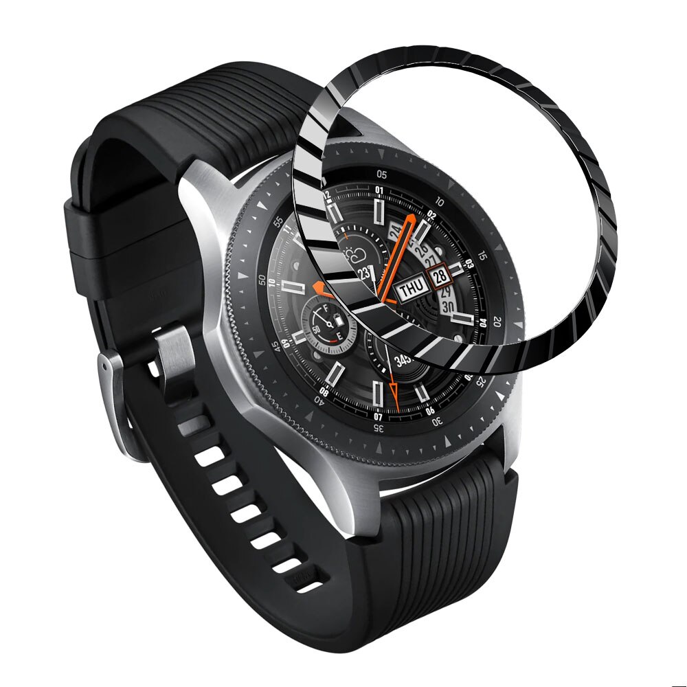 Newsteel för samsung galaxy watch 46mm för gear  s3 frontring bezel ring självhäftande anti repa metall lock smart watch tillbehör: G1