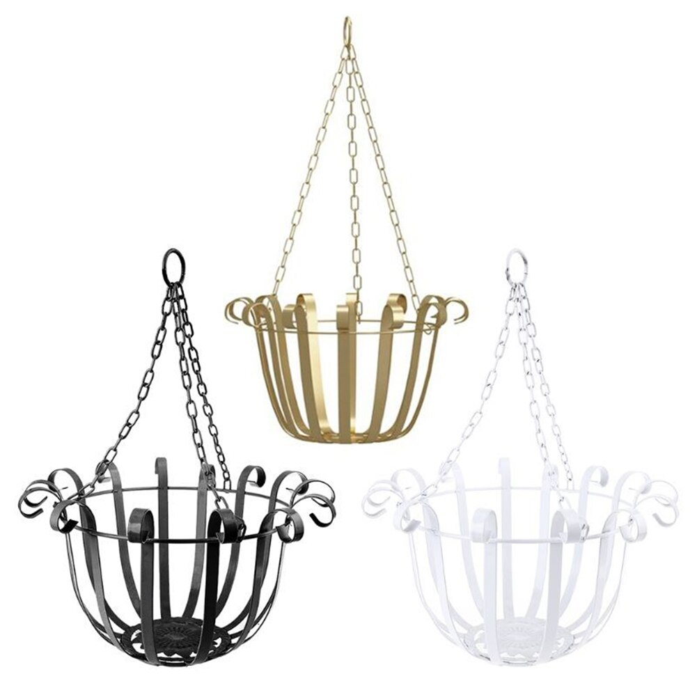 Colgador de cesta para macetas de hierro para colgar en la pared, maceta para decoración del jardín y balcón