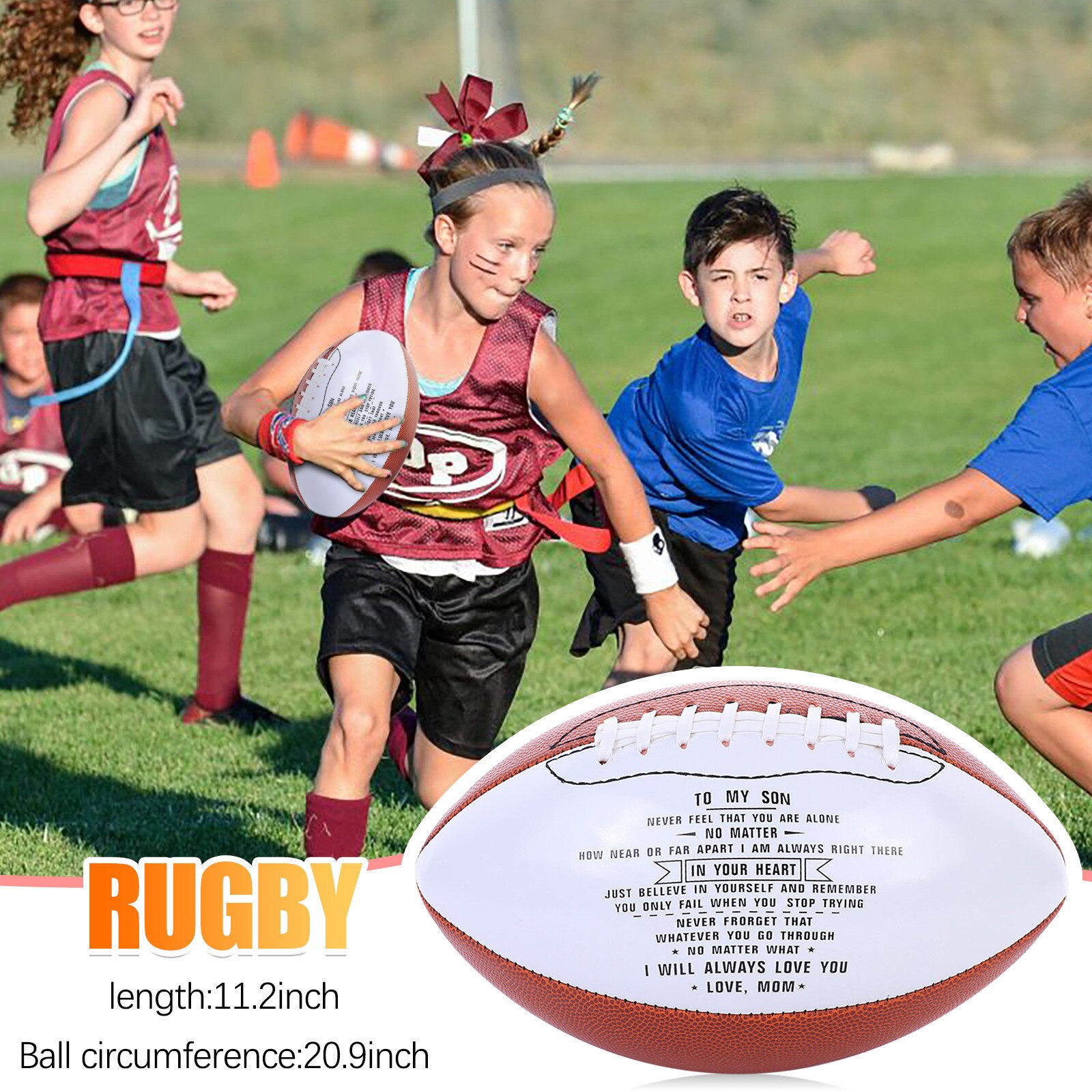 No. 9 American Rugby Ball Game For Teaching Training Outdoor Game Anti-Skid Wear-Resistant Rugby USA Footballs#g4