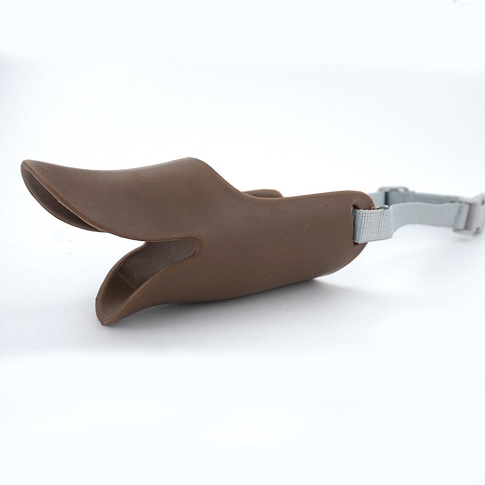 masque muselière de canard en Silicone pour petits et grands chiens, Anti-morsure, accessoires pour chiens aboyants,: brown / M-5-5.5kg pets
