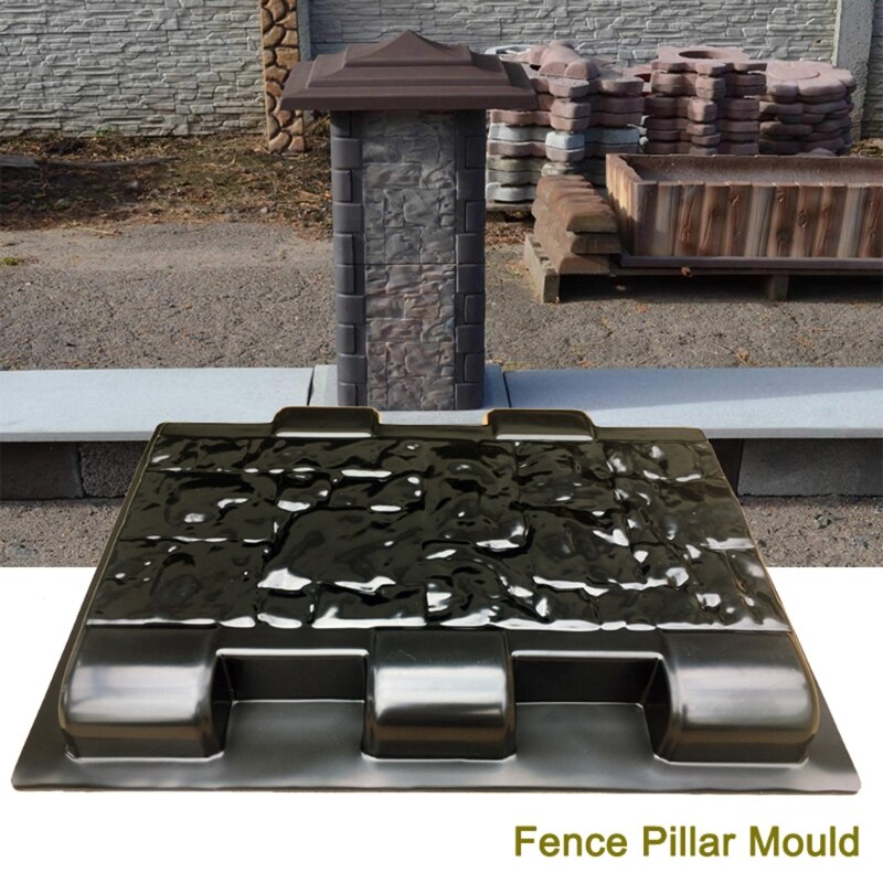 Moule de clôture en ciment irrégulier, pilier de brique en plastique, moule en béton, chemin, outil de jardin décoratif