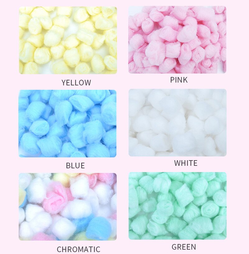 100Pcs Hamster Katoen Ballen Winter Warm Hamster Nestelen Materiaal Kleurrijke Leuke Mini Ballen Kleine Producten Huisdier Kooi Accessoires