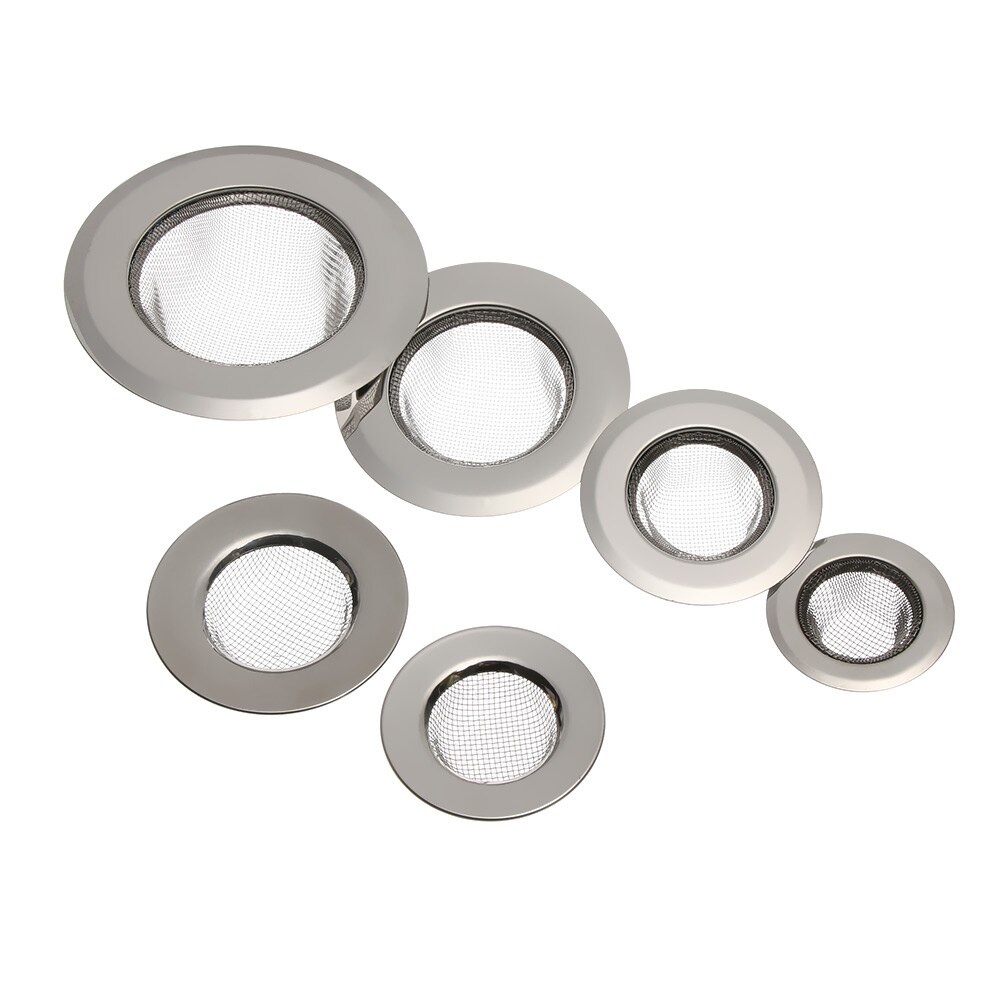 Kitchen Sink Strainer Drain Hole Filter Trap Metal Sink Strainer Stainless Steel Bath Sink Hair Catcher Drain Waste Screen