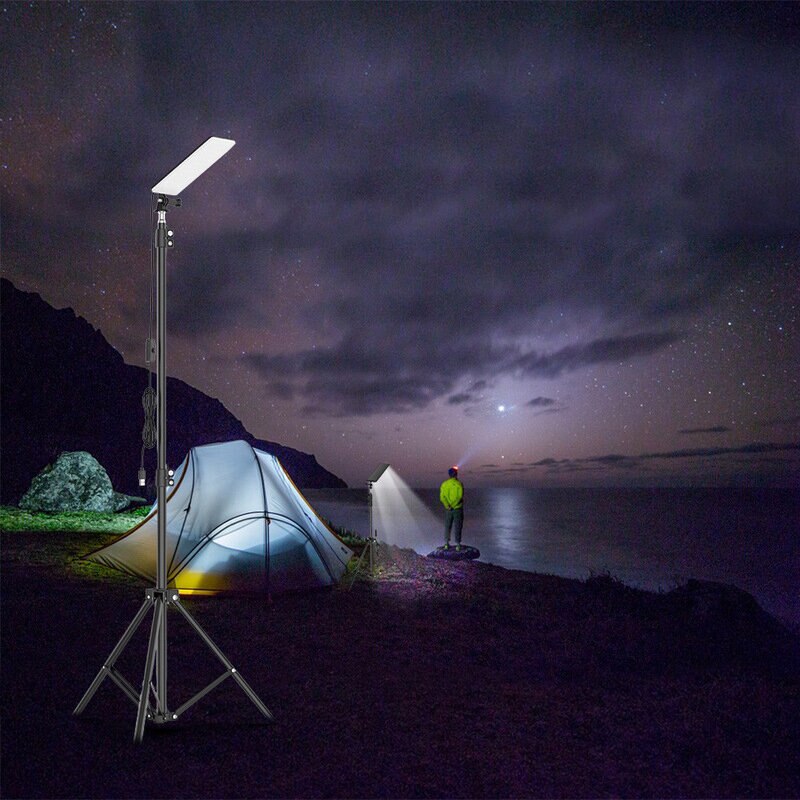 84*LEDs 1680LM 1.8m Height Adjustable LED Camping Light with Tripod 6500-7000K Brightness Stand Lantern Work Light