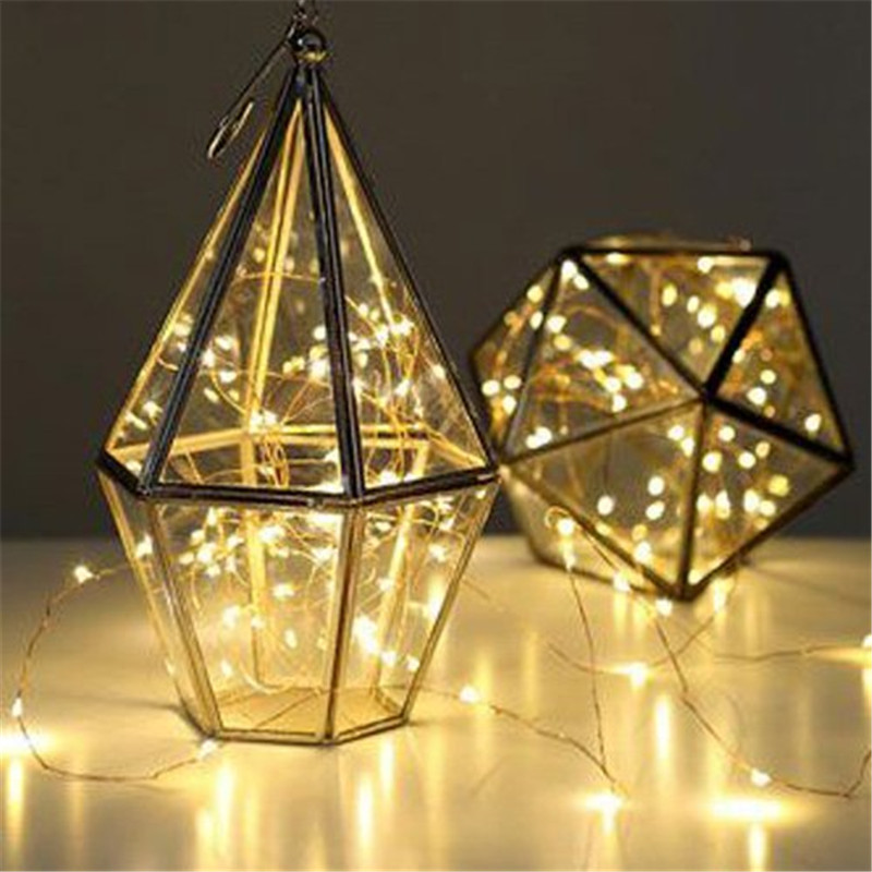 Fairy Lights AA Battery Powered 2M 20 3M 30 5M 50 10M 100Leds Silver Led Copper Wire String Light Christmas Lights Indoor