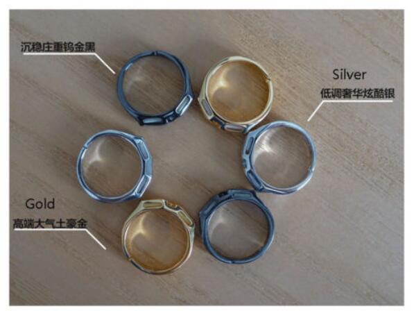 Bague avec Tube de Tritium collier auto-lllumination pendentif (alliage/plaqué argent or)