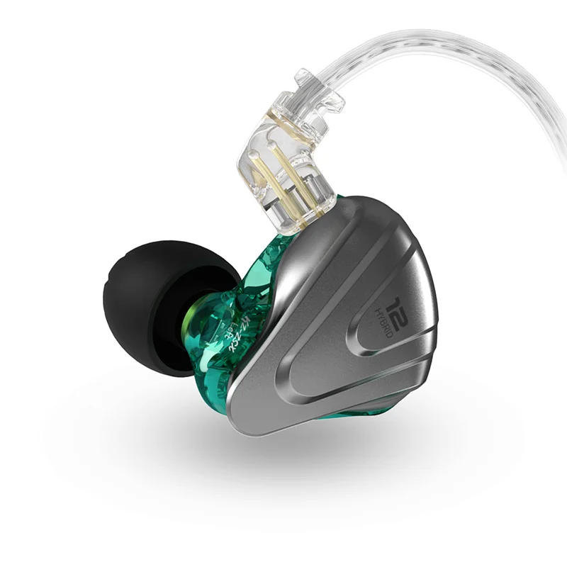 Kz zsx 1dd+5ba hybrid driver in-ear monitor høretelefoner hifi bas ørepropper musik spil sport headset 2- benet kabel  zs10 prox zar  pr1 pro