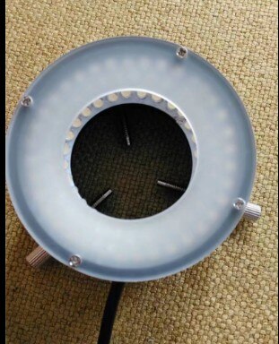 Industrial CCD Vision Light Source Microscope Ring LED Lamp Machine Vision Light Source Internal Diameter 50mm 96 Lamp