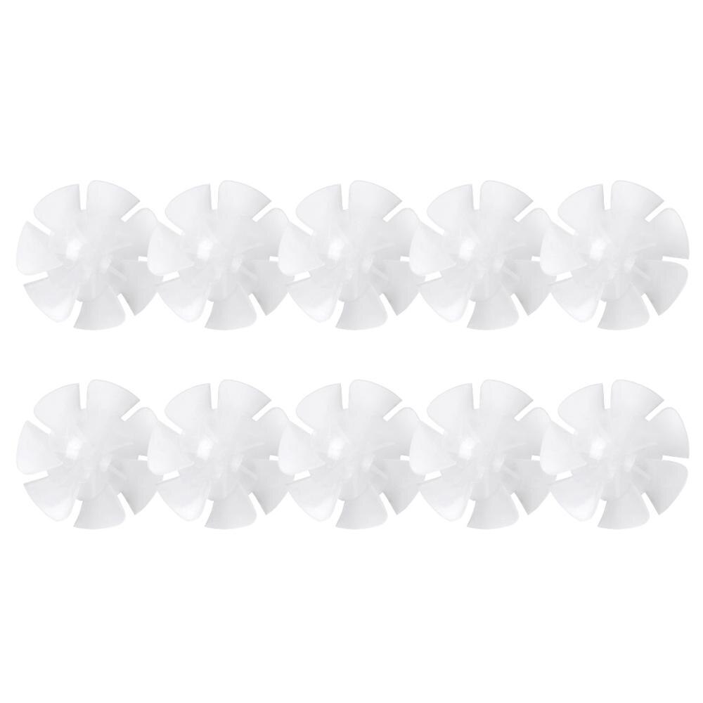 Mini aspas de ventilador de pequeña potencia 10 piezas, repuesto de plástico duradero de siete/Nueve hojas para Motor, espiral, secador de pelo, ventilador, piezas de ventilación